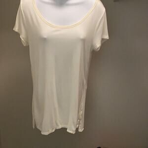 Gap short sleeve longer legging tee beige, natural neutral color S Round neck
